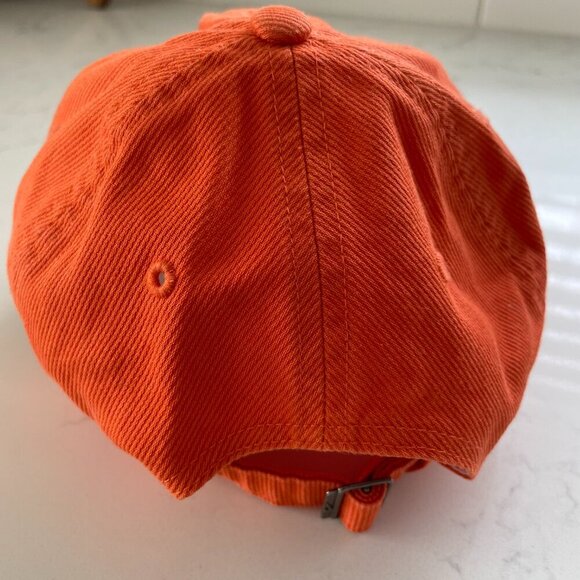 Nike Casual Sporty Corduroy Ball Cap Adjustable Size Orange & White Sz OS - Picture 4 of 7